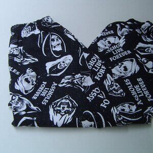 NEW ALF BLACK AND WHITE UNISEX SWEATPANTS  SIZE LARGE  NWOTS